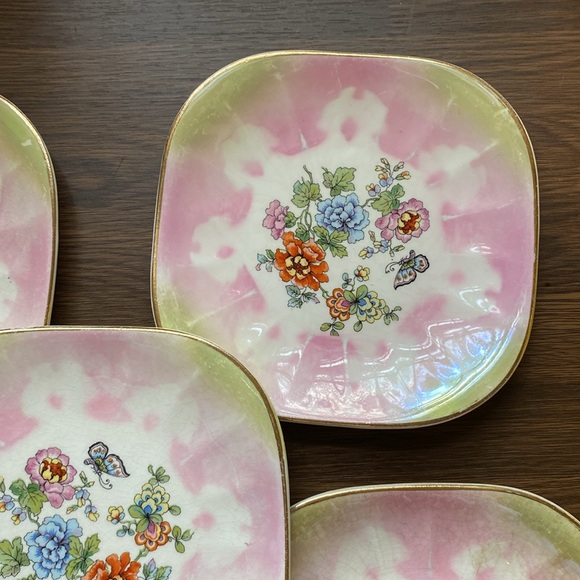 LIMOGES CHINA CO USA 5 Vintage Porcelain China Decorative Small Flowered Plate - Picture 4 of 7